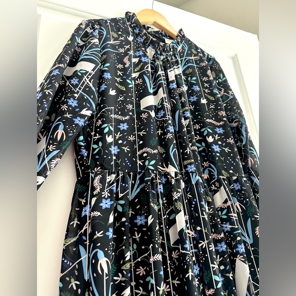 NWT ✨ ASOS JDY Midi Black Abstract Print Floral Dress - Picture 13 of 13
